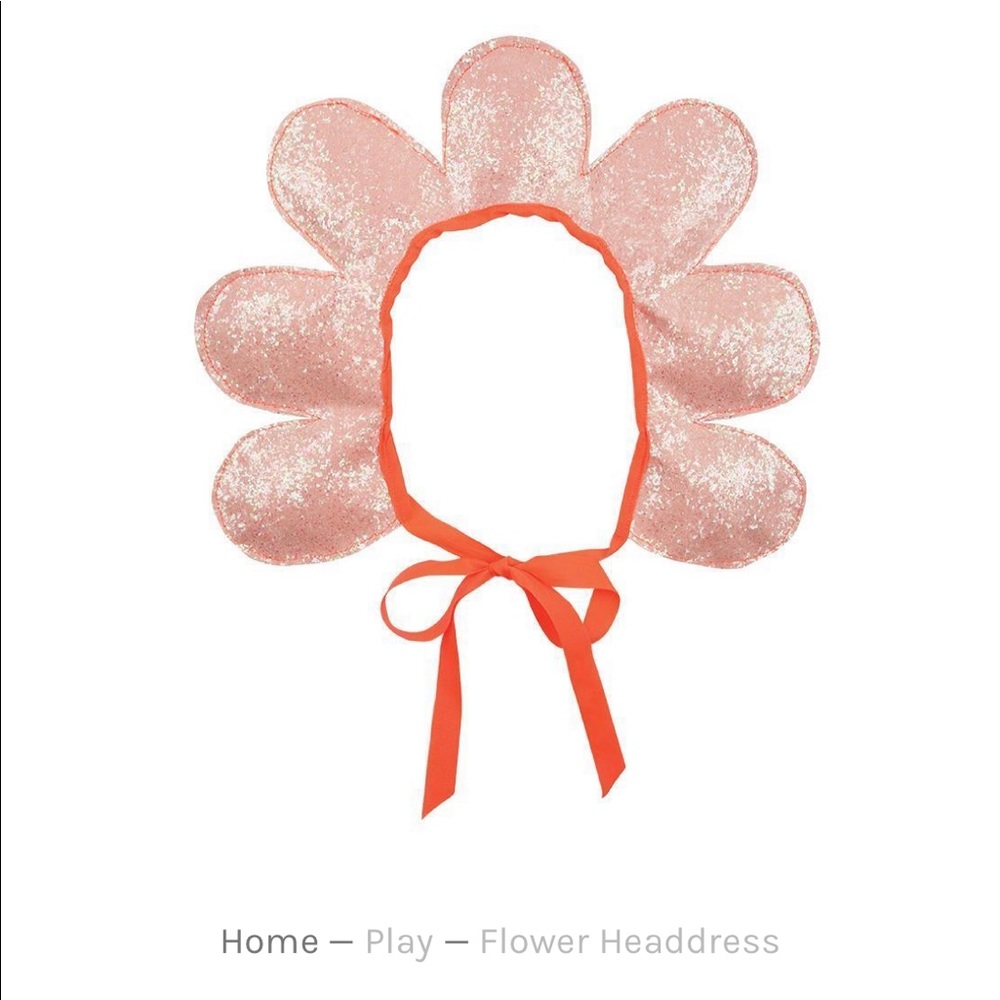 Meri Meri flower headdress glitter NWT